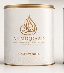 AL MIQDAAD cashew packaging visual.